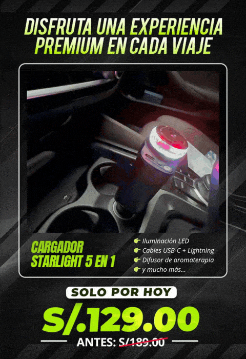 Cargador de coche Starlight 5 en 1 + 2 Esencias para Carro