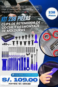 Kit de 238 piezas de clips de retenedor de coche y desmontaje de molduras